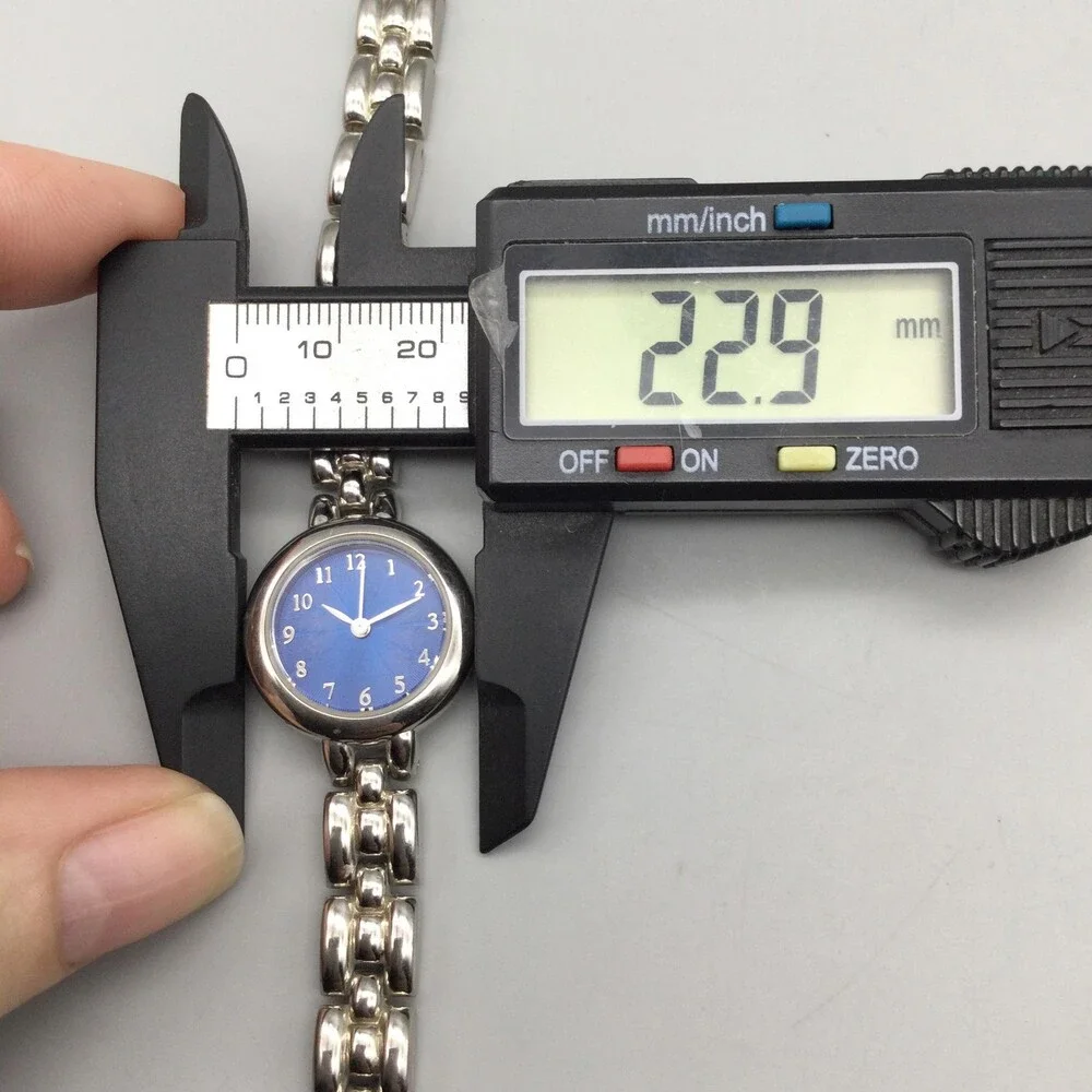 Merona Womens Watch 23mm Blue Dial Silver Tone Bracelet Classic New Battery 7